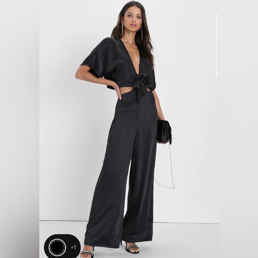 Wide legged dressy jump suit